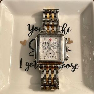 Michele Deco XL Diamond 2-tone watch (chronograph)